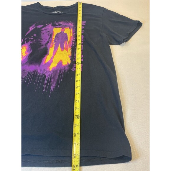 Halloween II Shirt Mens Large Black Purple Horror Movie Michael Myers Cotton - Picture 5 of 8